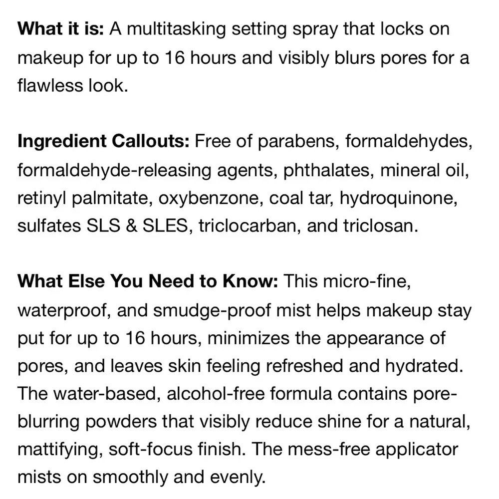 Benefit The Porefessional Super Setter Makeup Setting Spray